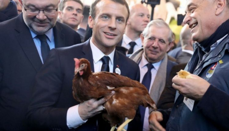 Macron avec agathe