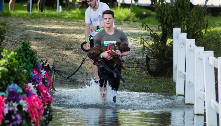 Igor se fait porter pour passer un obstacle